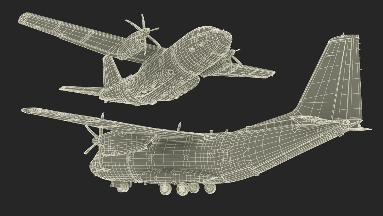 Multi-mission Aircraft Grey Rigged 3D model