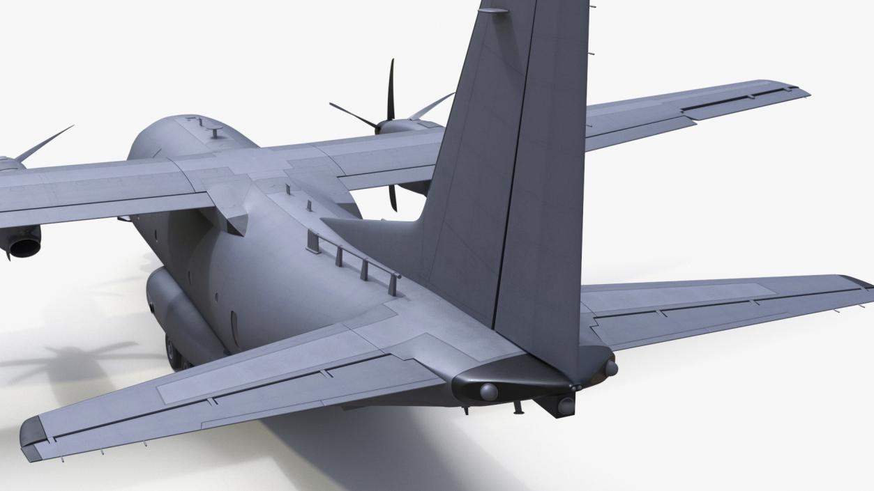 Multi-mission Aircraft Grey Rigged 3D model