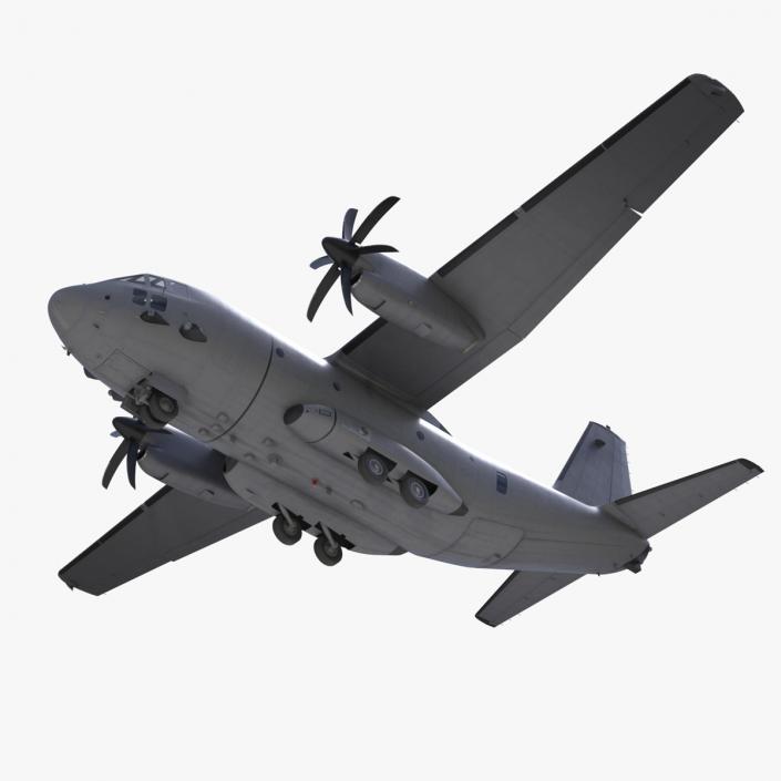 Multi-mission Aircraft Grey Rigged 3D model