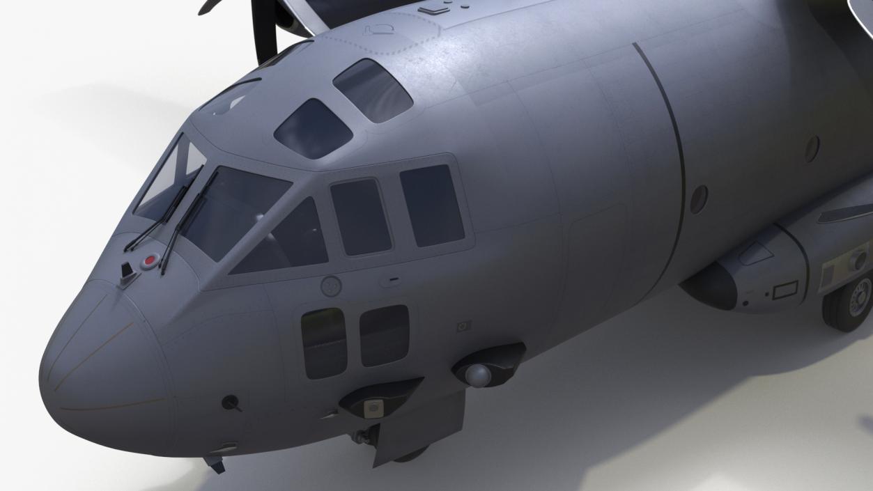 Multi-mission Aircraft Grey Rigged 3D model