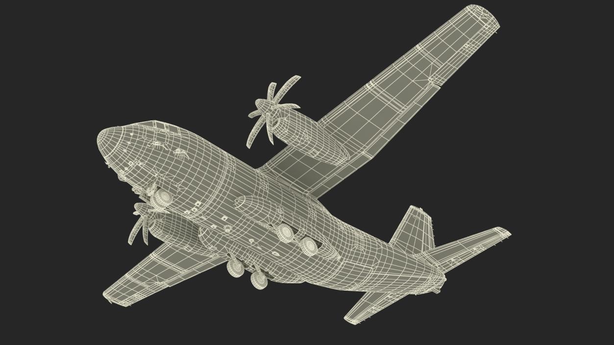 Multi-mission Aircraft Grey Rigged 3D model