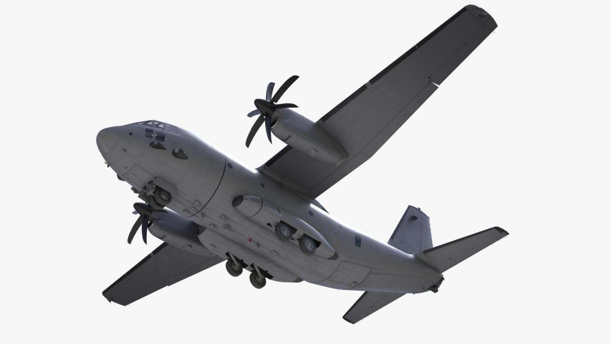 Multi-mission Aircraft Grey Rigged 3D model