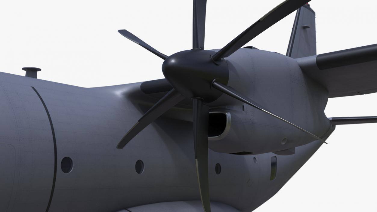 Multi-mission Aircraft Grey Rigged 3D model