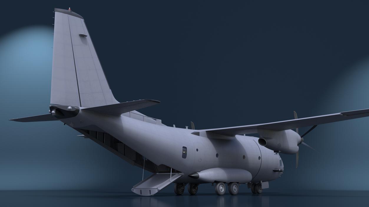 Multi-mission Aircraft Grey Rigged 3D model