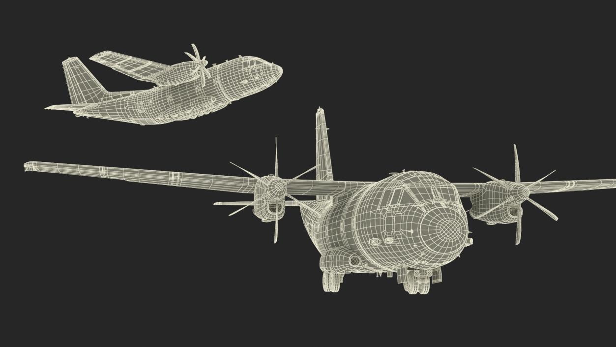 Multi-mission Aircraft Grey Rigged 3D model