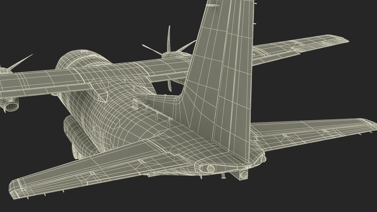 Multi-mission Aircraft Grey Rigged 3D model