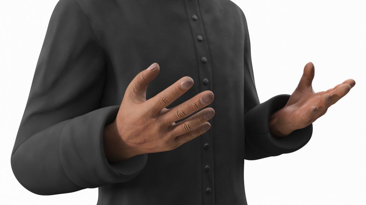 3D model Catholic Priest Recites Prayer