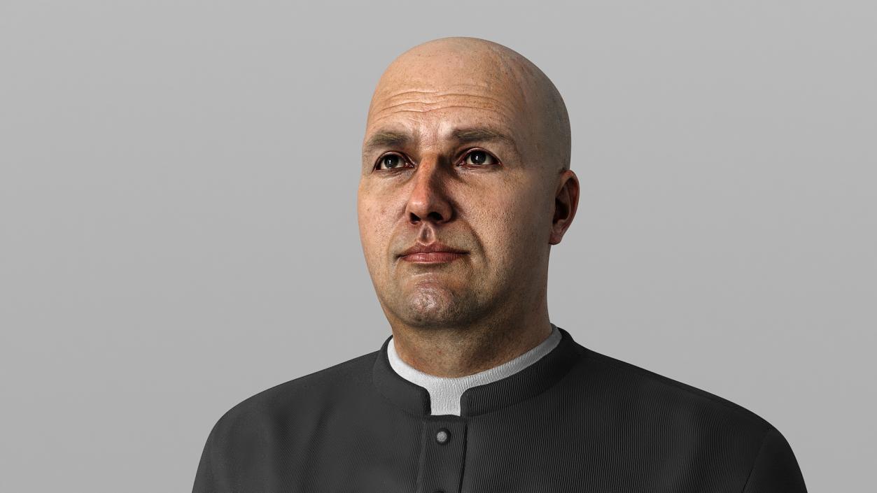 3D model Catholic Priest Recites Prayer