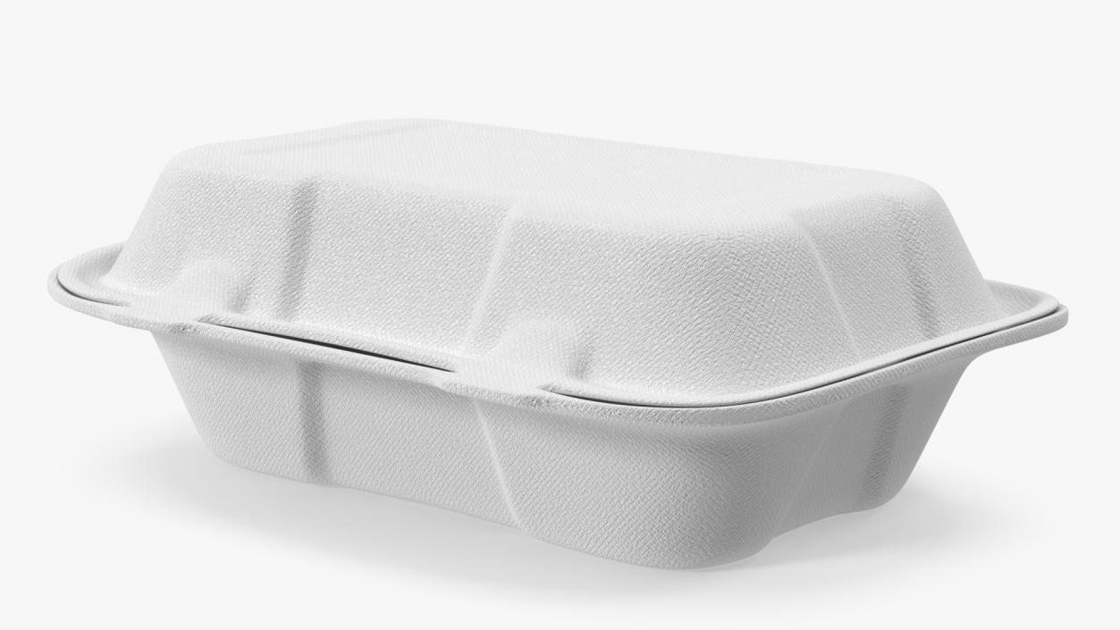 3D Rectangular Food Container Closed model