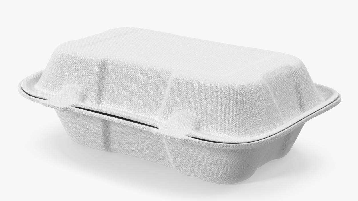 3D Rectangular Food Container Closed model