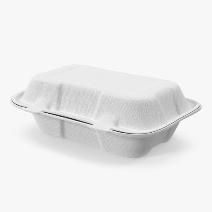 3D Rectangular Food Container Closed model