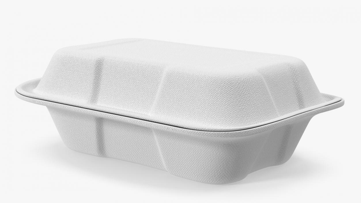 3D Rectangular Food Container Closed model