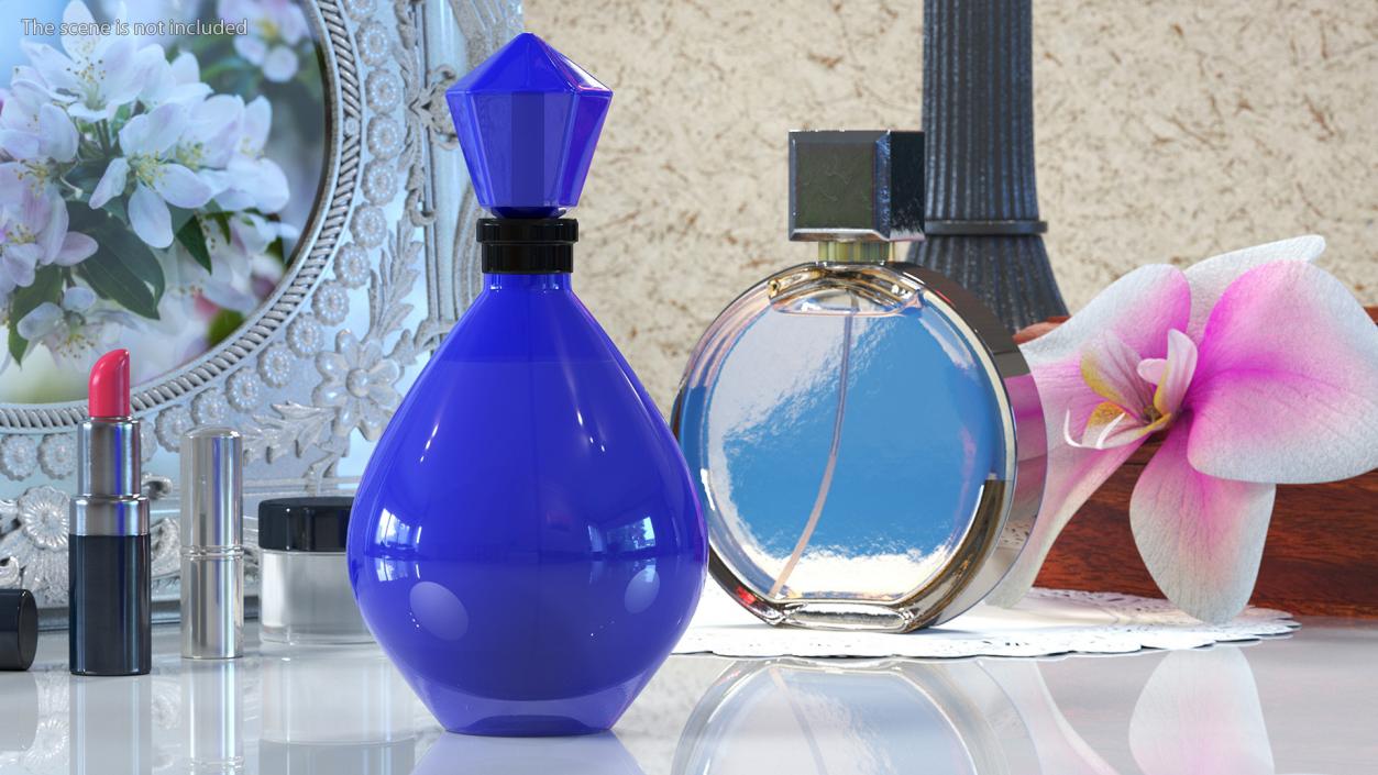 3D Modern Perfume Bottle Blue