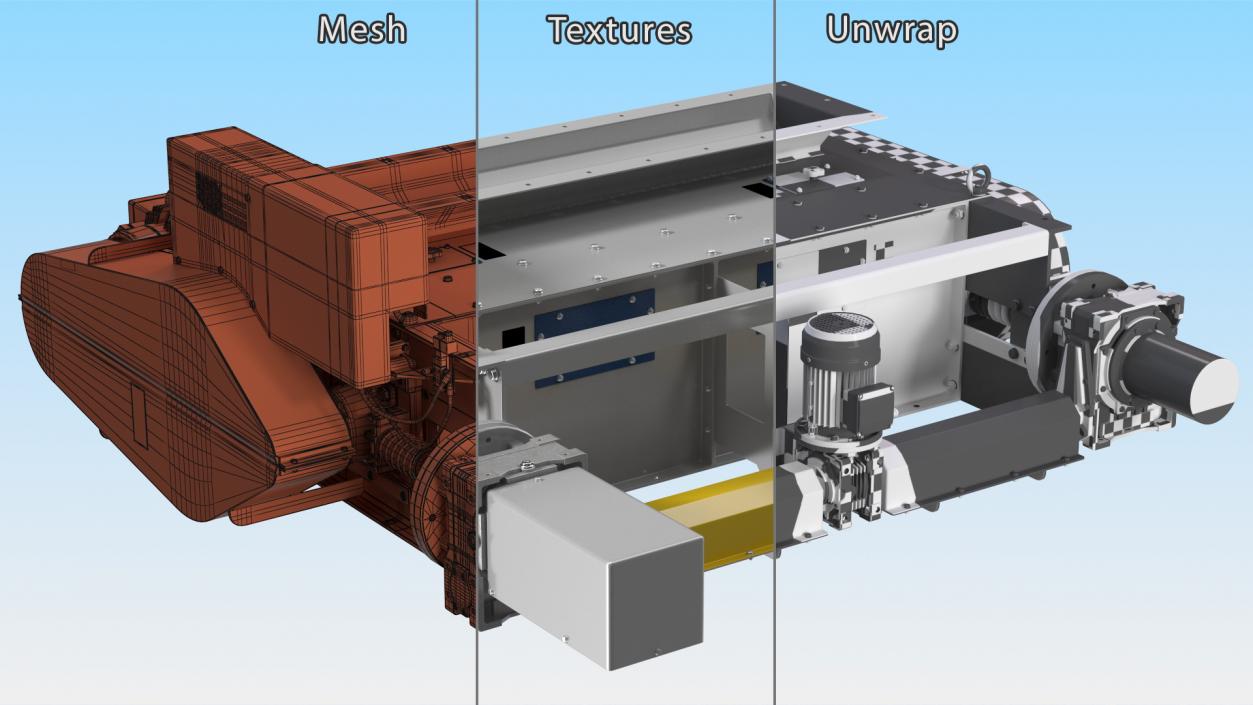 Roller Mill For Crushing Animal Feed Pellets 3D model