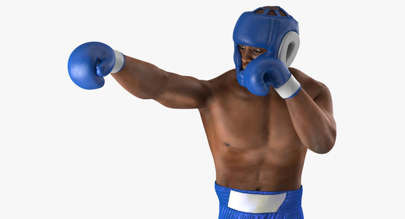 African American Boxer Rigged 3D model