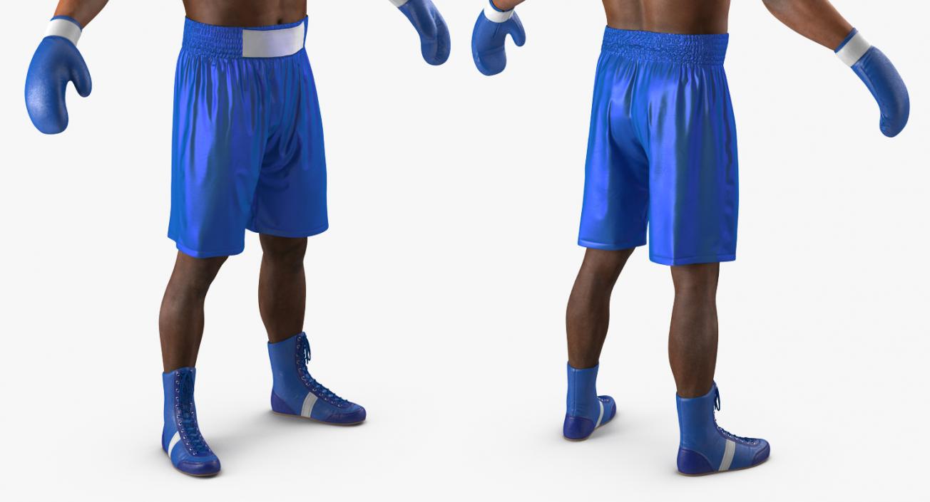 African American Boxer Rigged 3D model