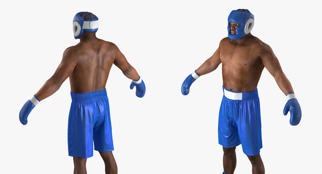 African American Boxer Rigged 3D model