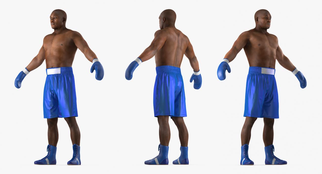 African American Boxer Rigged 3D model