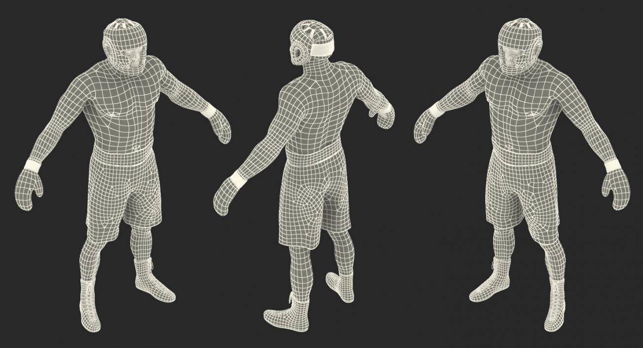 African American Boxer Rigged 3D model