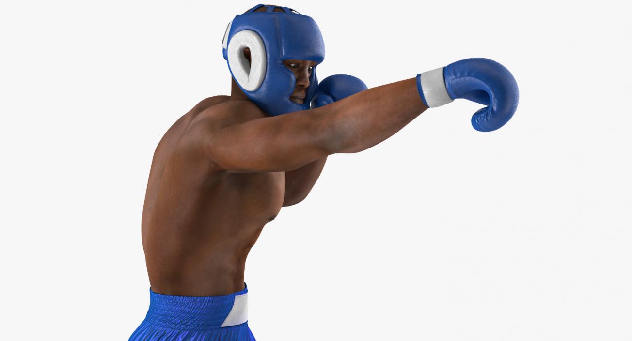 African American Boxer Rigged 3D model