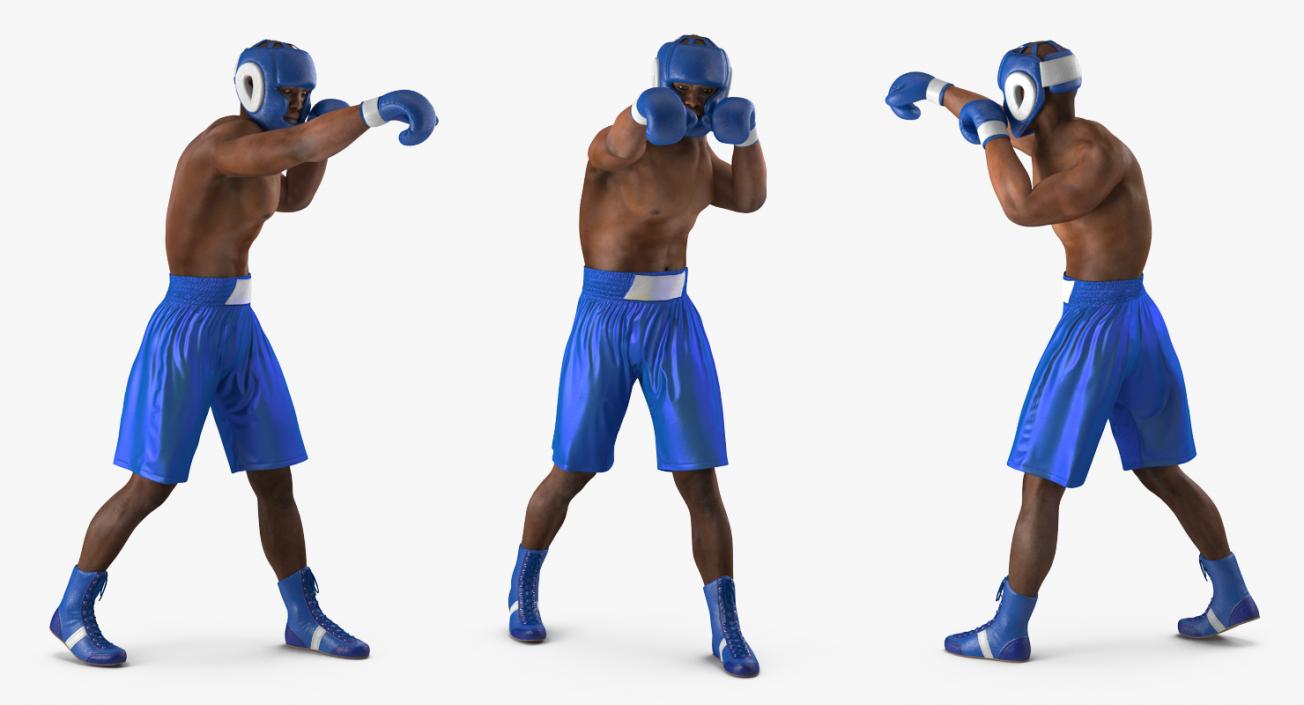 African American Boxer Rigged 3D model