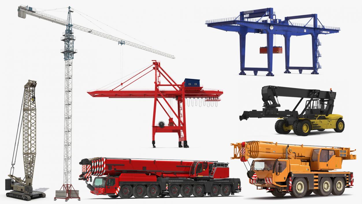 Cranes Collection 4 3D model