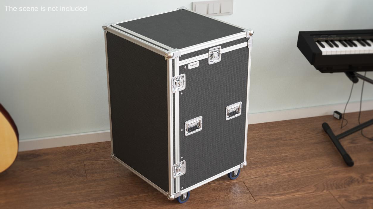 3D Music Flight Shock Rack Case with Wheels 79x48x48cm