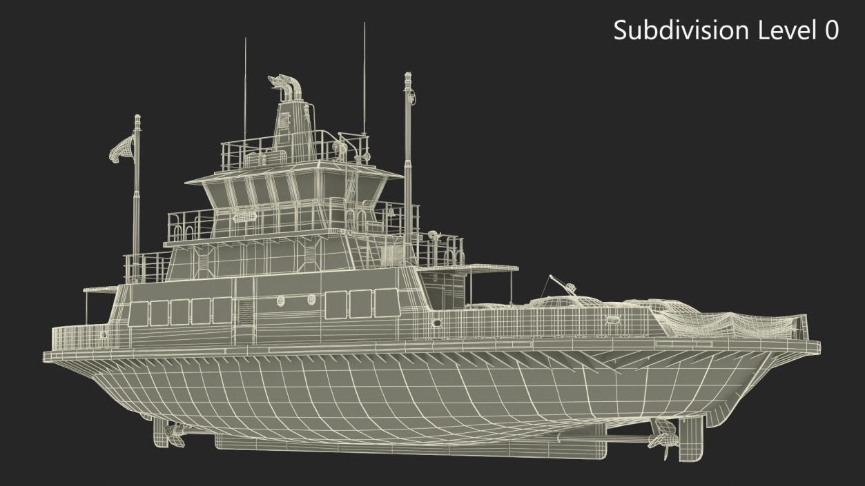 3D model Ferry Ship with Brand Vehicles