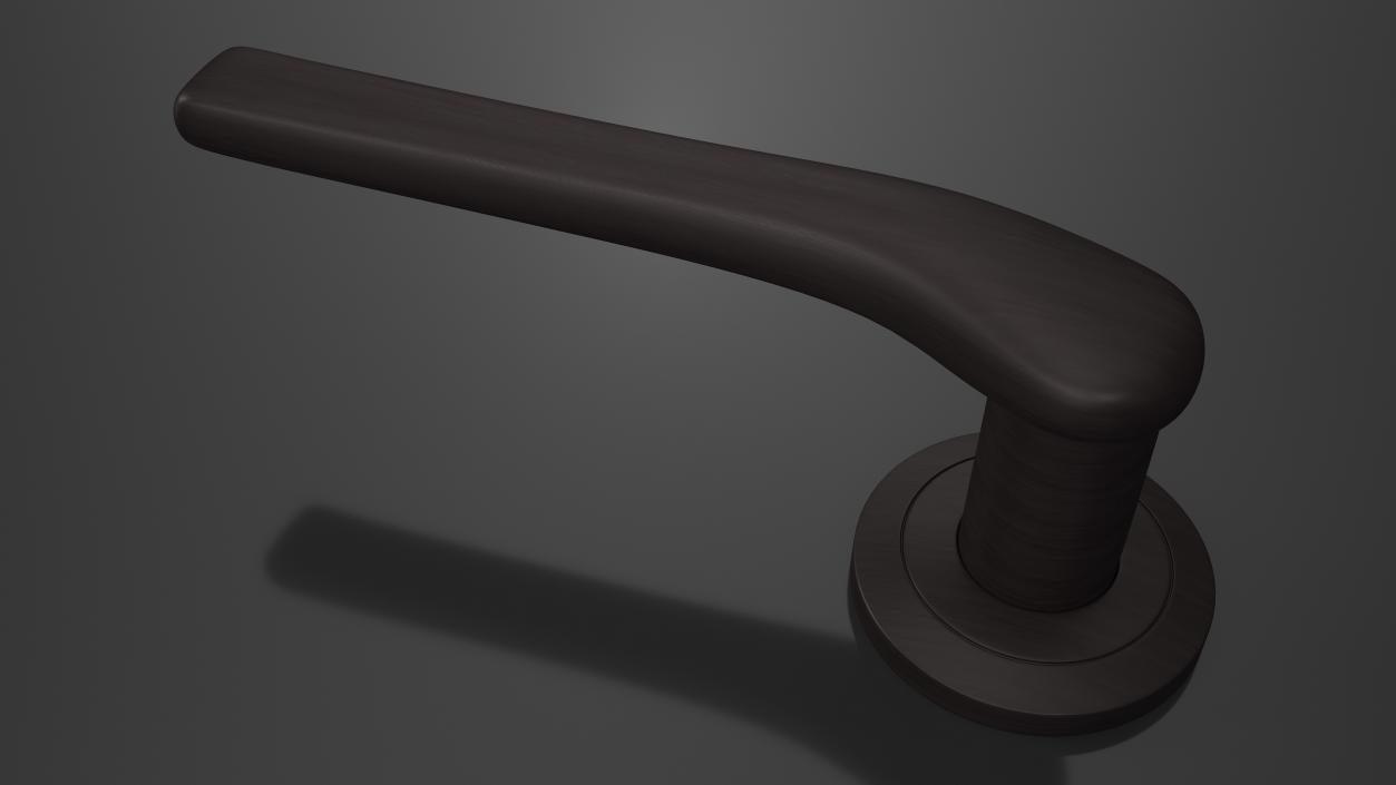 3D Dark Bronze Curved Door Handles