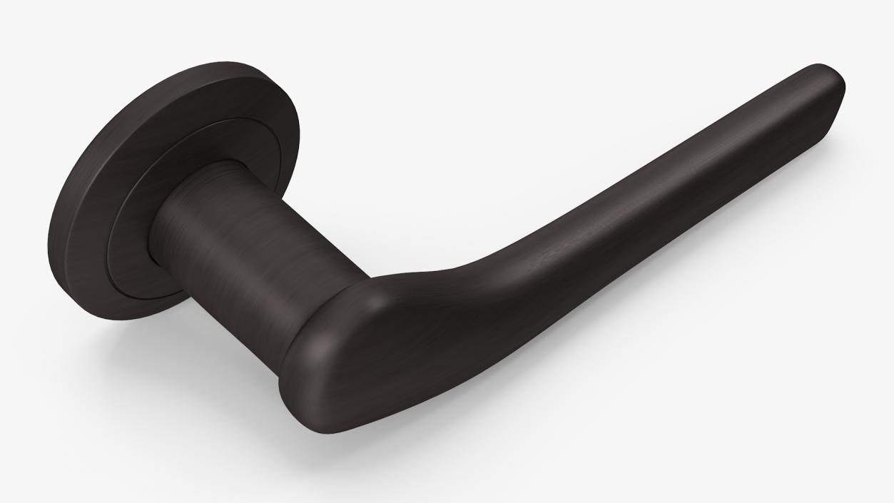 3D Dark Bronze Curved Door Handles