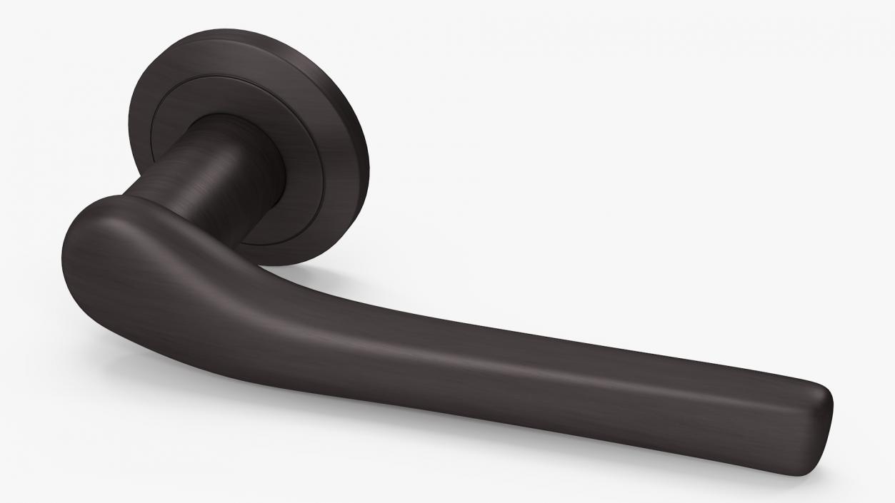 3D Dark Bronze Curved Door Handles