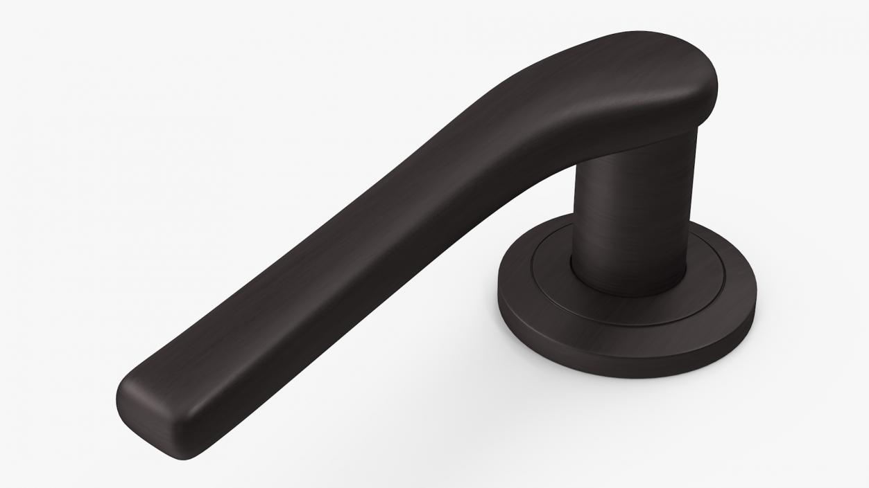 3D Dark Bronze Curved Door Handles