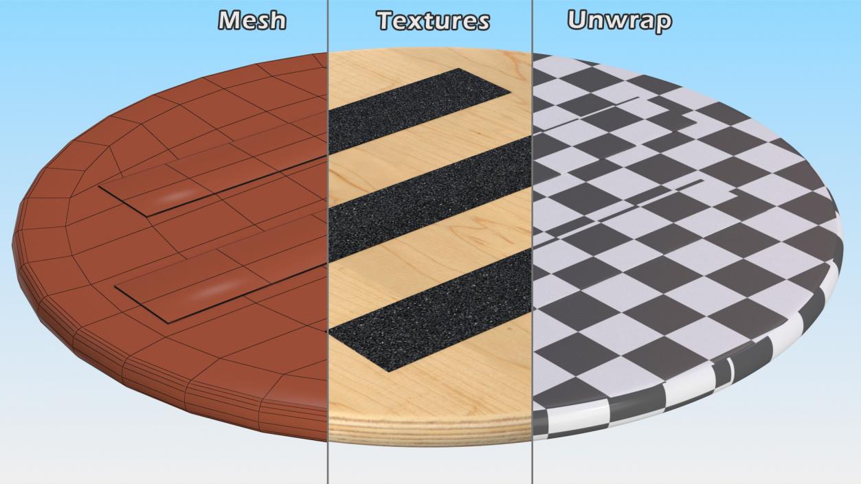 3D Wooden Round Balance Board