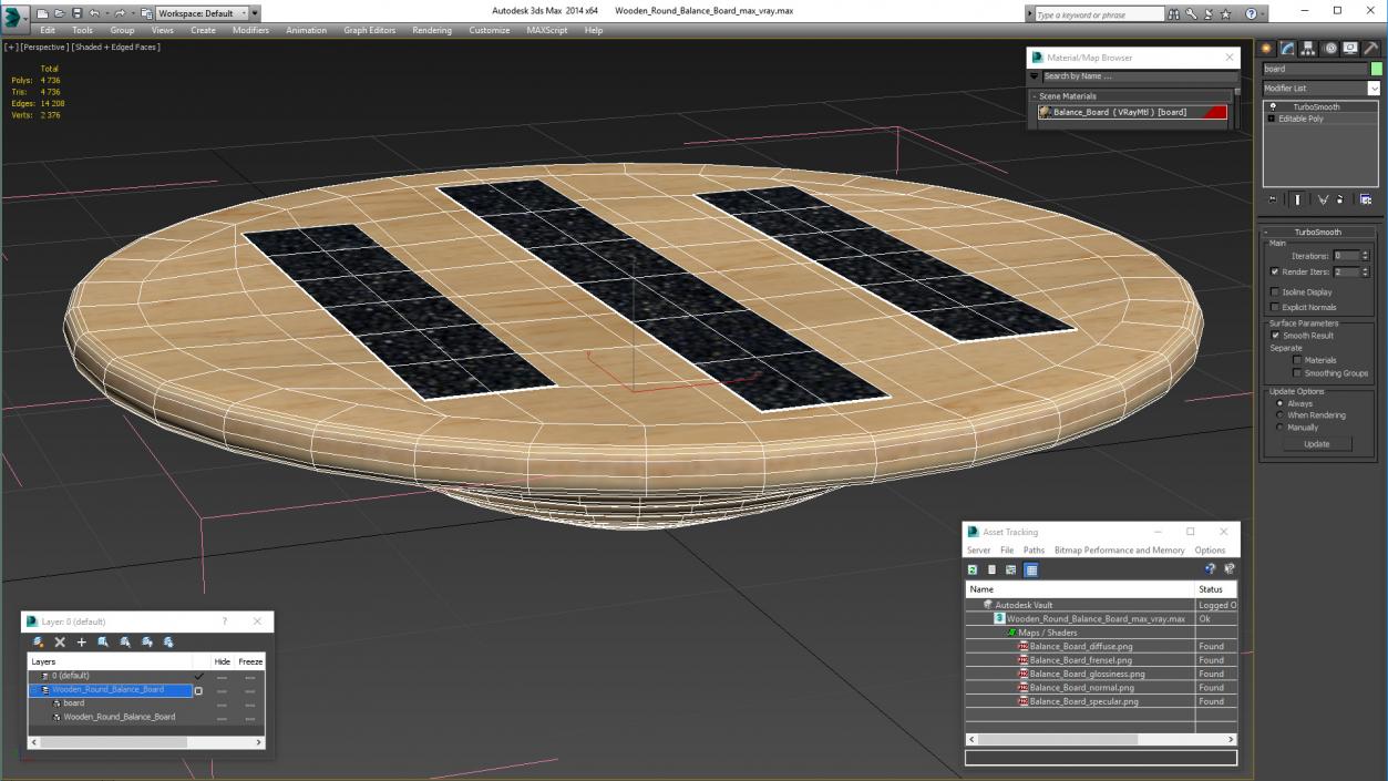 3D Wooden Round Balance Board