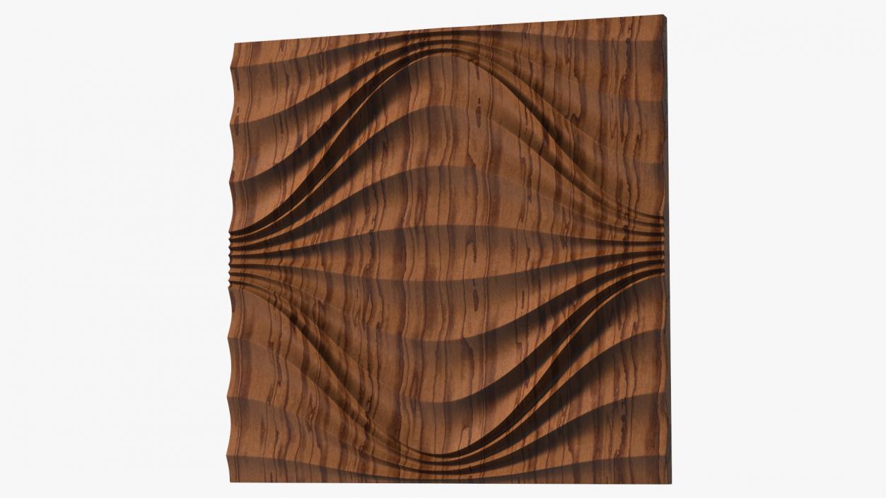 Wall Panel Circular Wave Wood 3D model