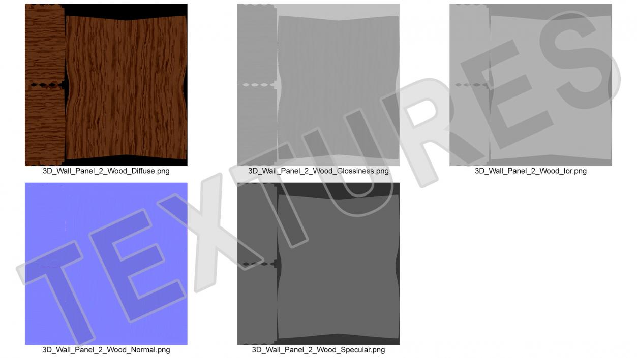 Wall Panel Circular Wave Wood 3D model