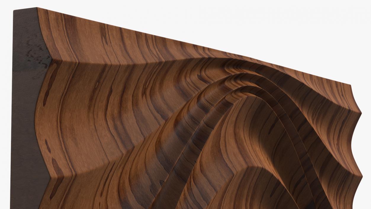 Wall Panel Circular Wave Wood 3D model