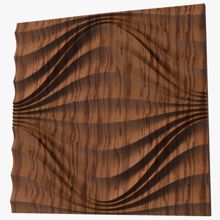 Wall Panel Circular Wave Wood 3D model