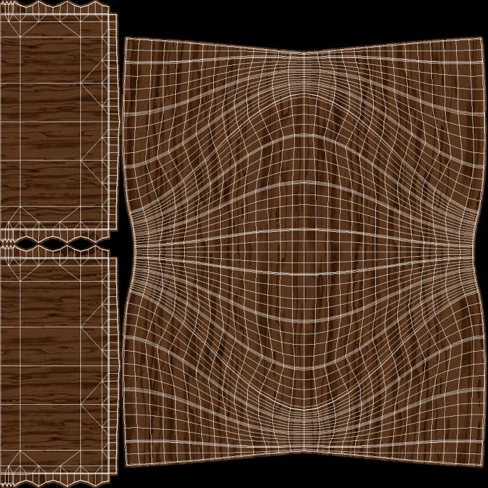 Wall Panel Circular Wave Wood 3D model