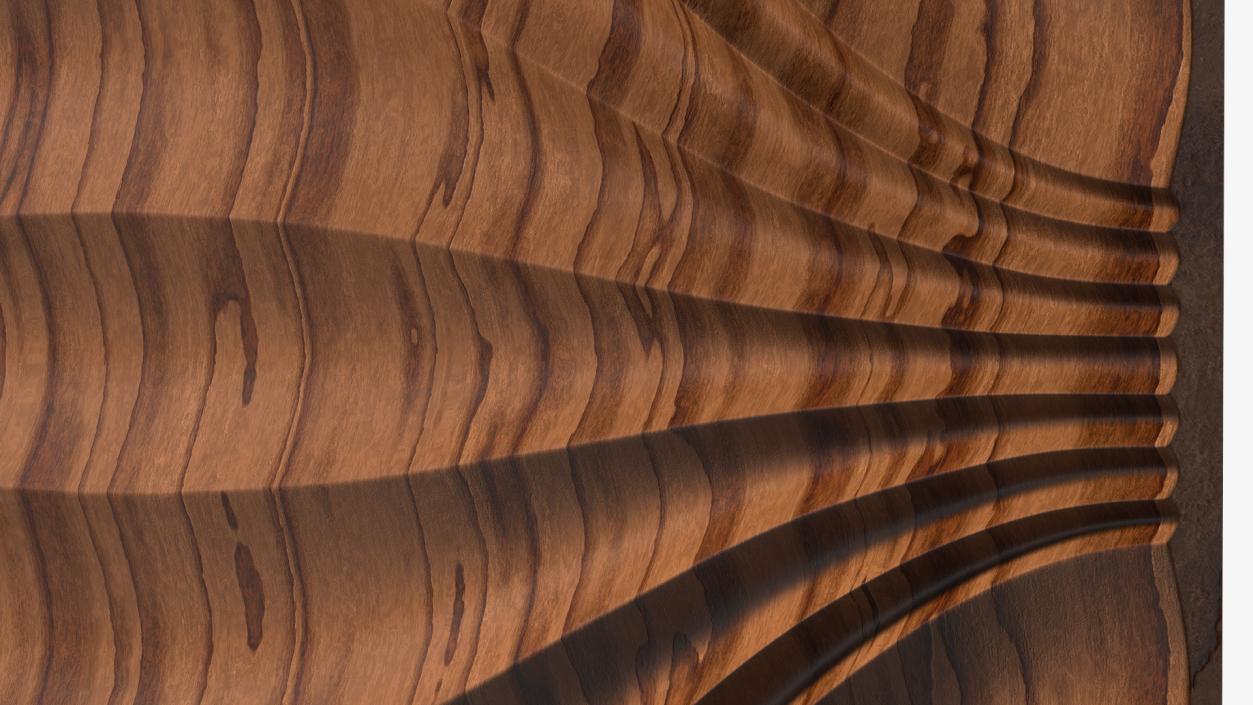 Wall Panel Circular Wave Wood 3D model