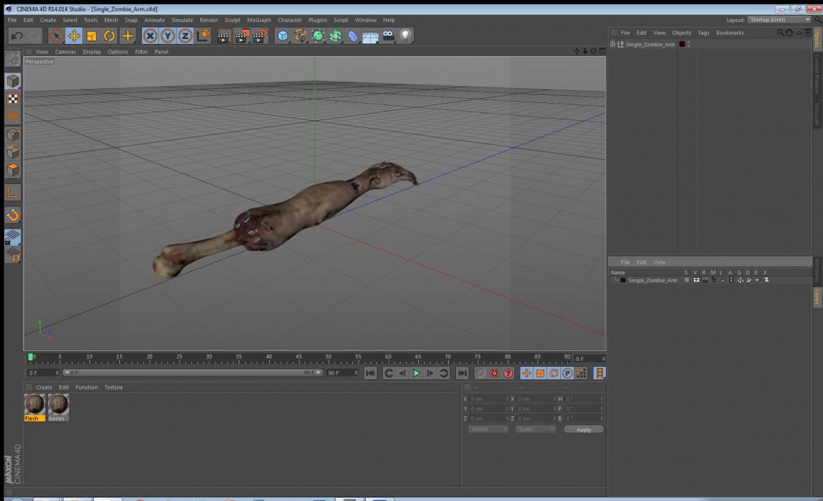 Single Zombie Arm 3D