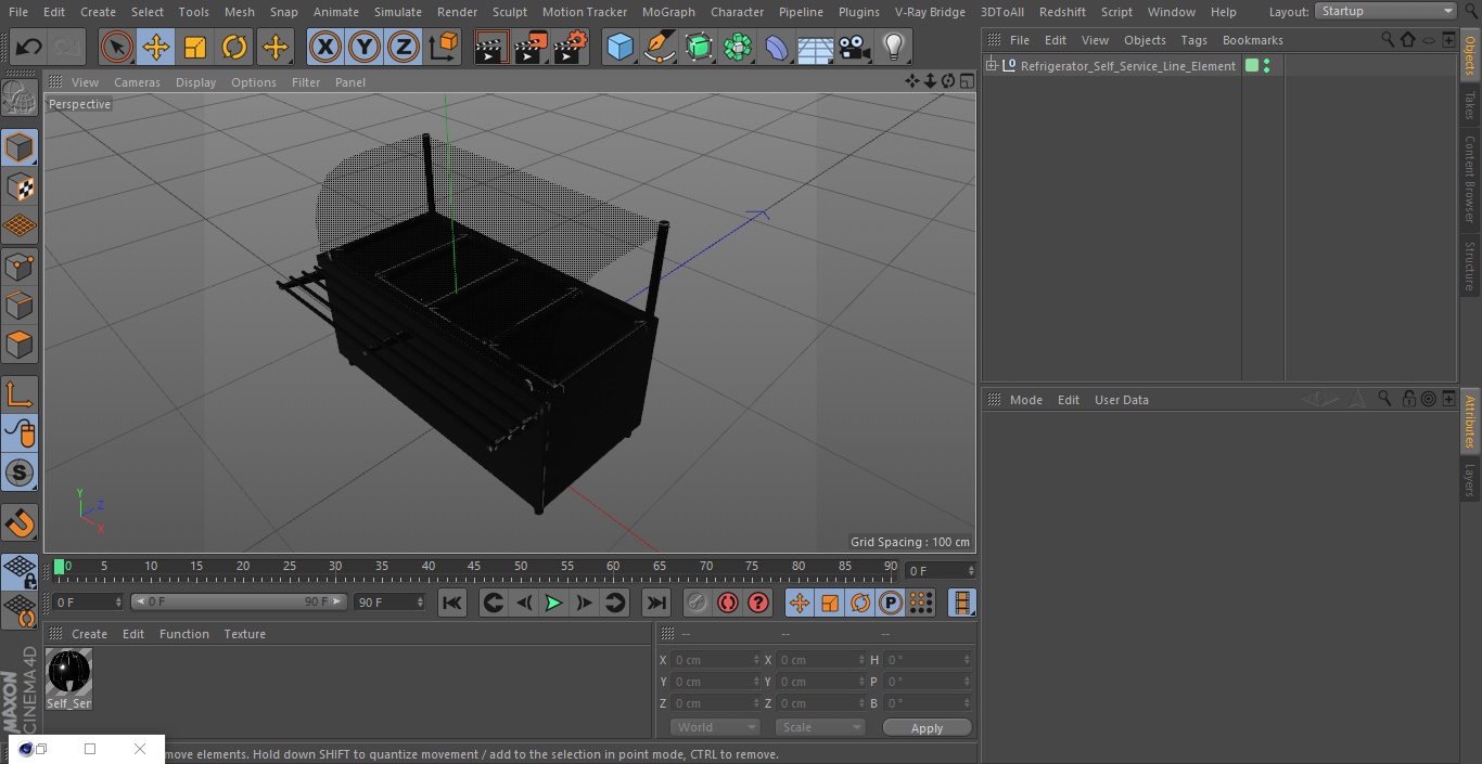 3D Refrigerator Self Service Line Element model