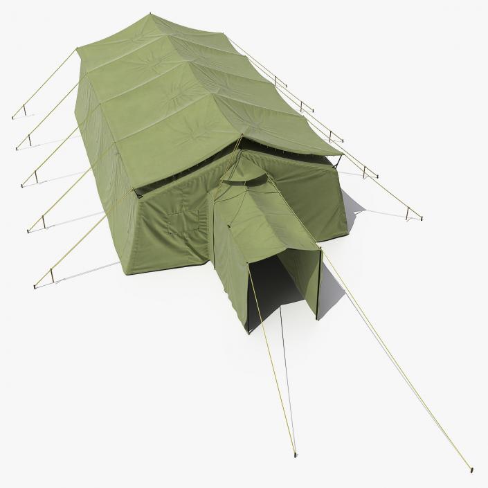 3D Military Temper Tent Green