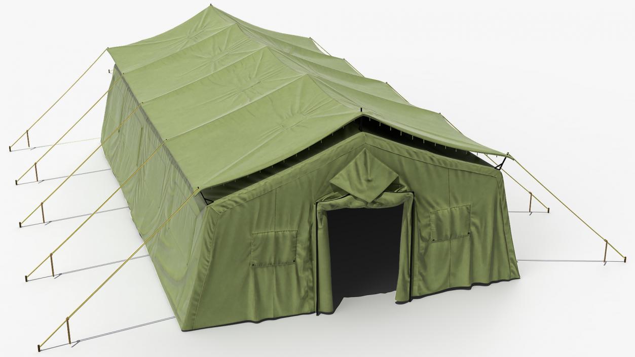 3D Military Temper Tent Green