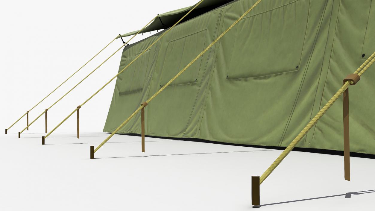 3D Military Temper Tent Green