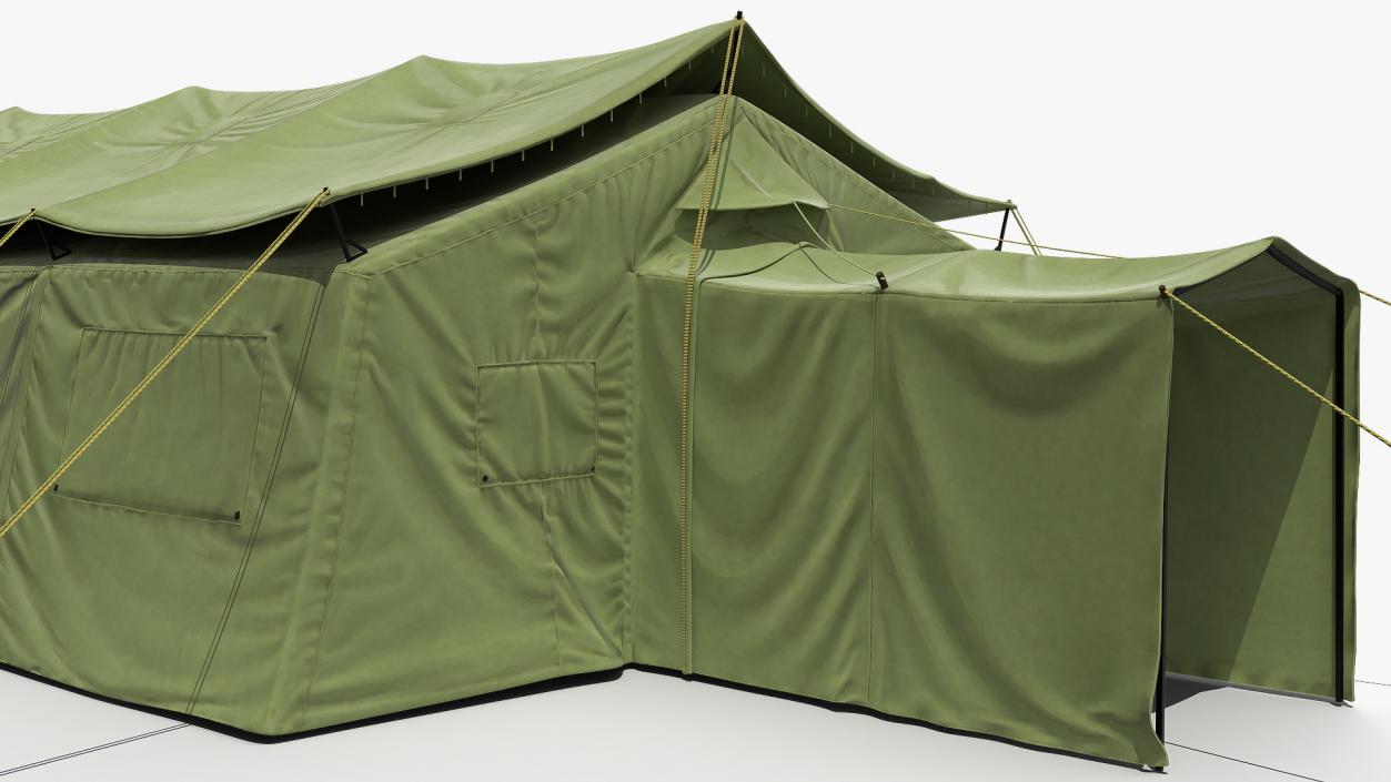 3D Military Temper Tent Green