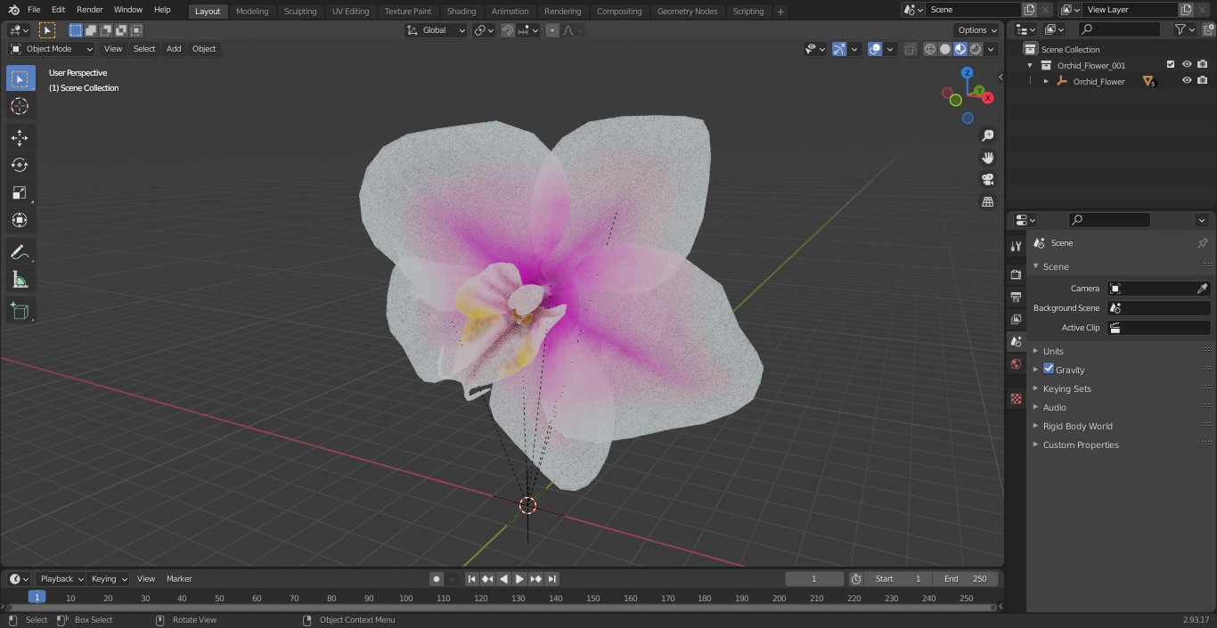 3D model Orchid Flower 2