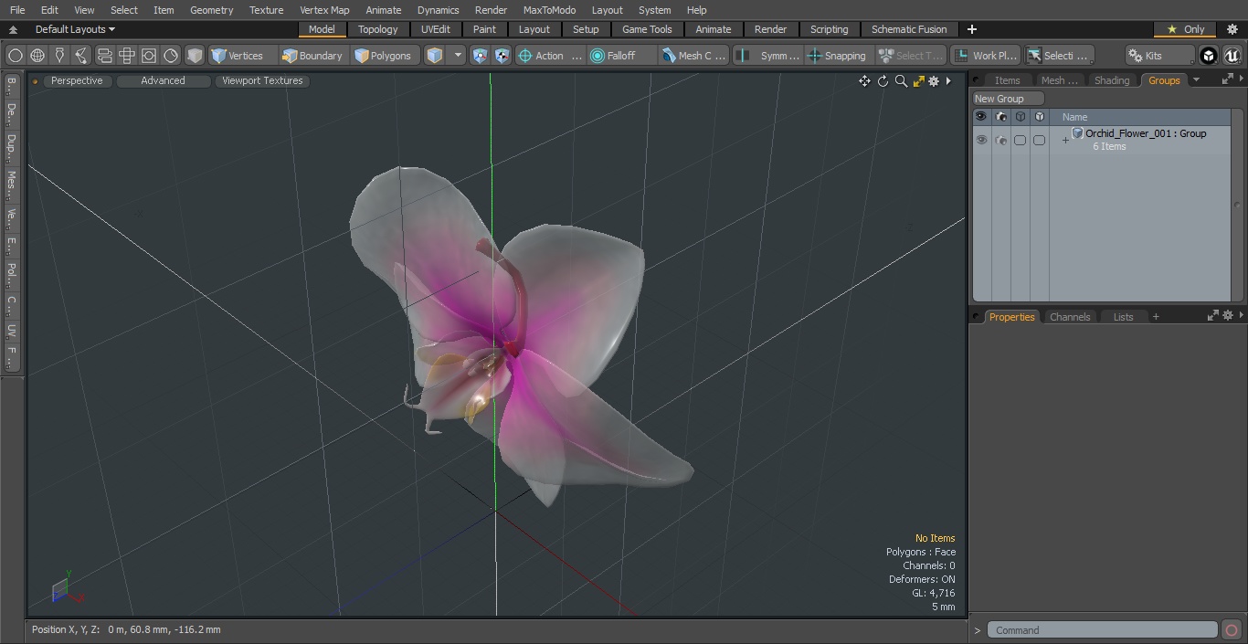 3D model Orchid Flower 2