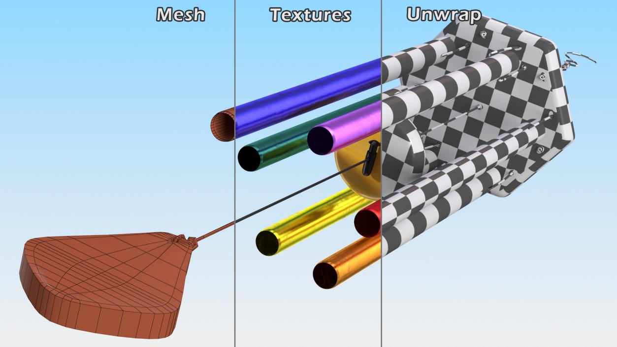 3D Rainbow Wind Chime model