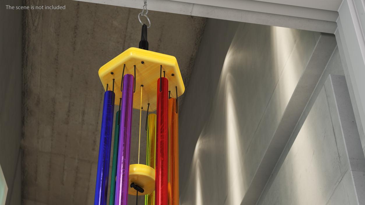 3D Rainbow Wind Chime model